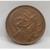 AUSTRALIA 1967 . TWO 2 CENTS COIN . FRILLED NECK LIZARD . UNCIRCULATED